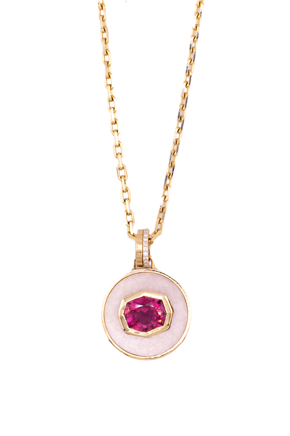 Bejeweled OOK Necklace Pink Opal/Tourmaline