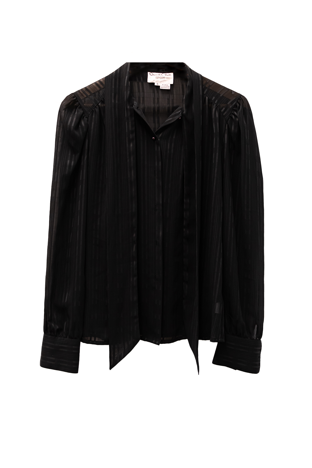 Oscar de la Renta black silk blouse