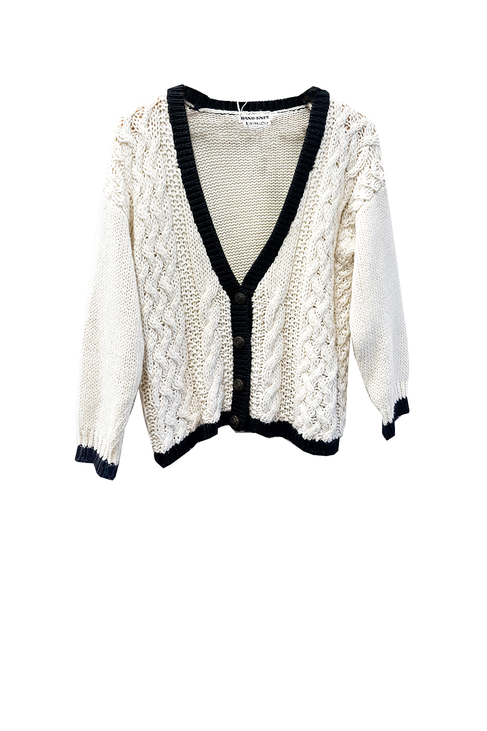 Ivory and Navy Cardigan