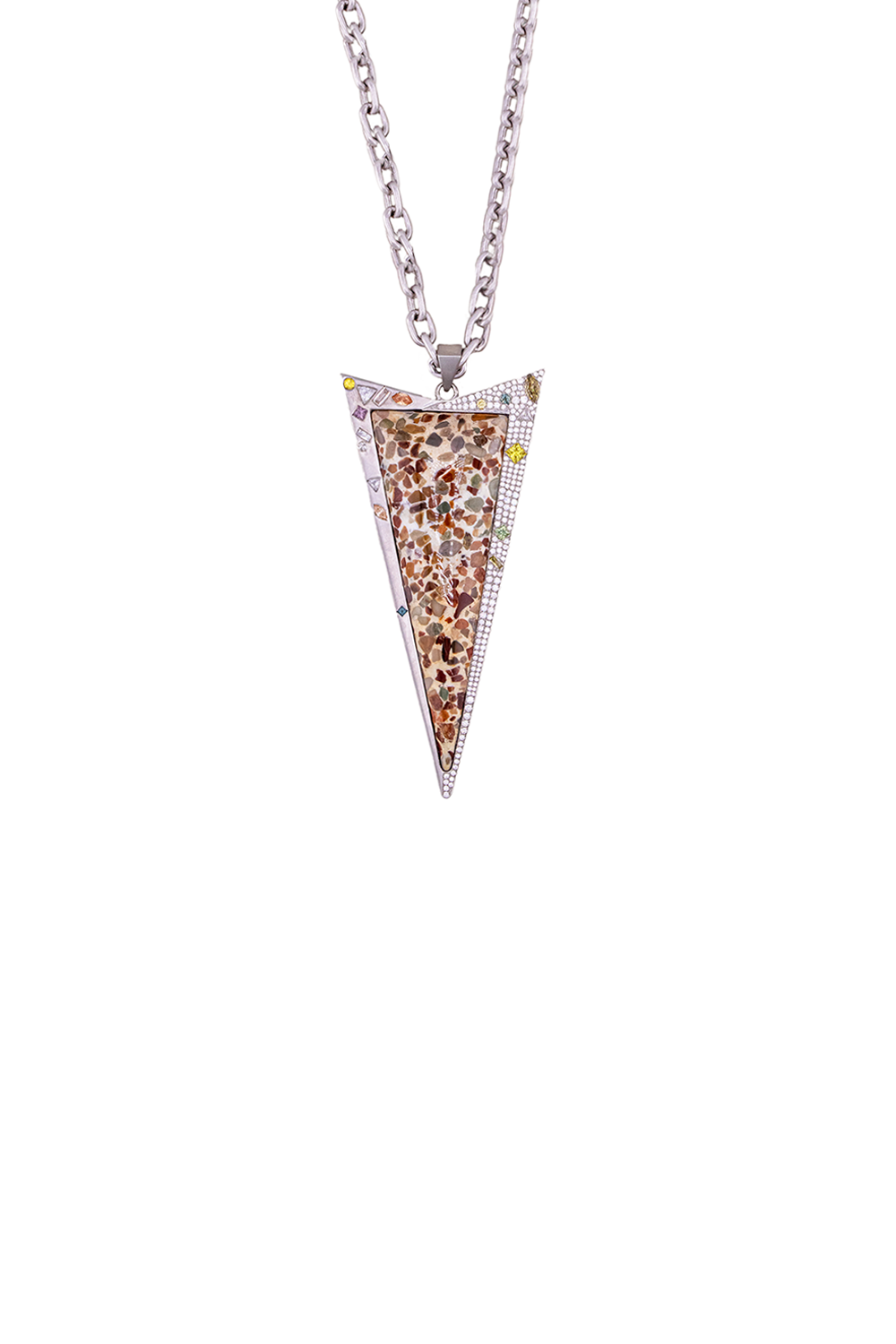Freidite Sapphires Diamonds Necklace