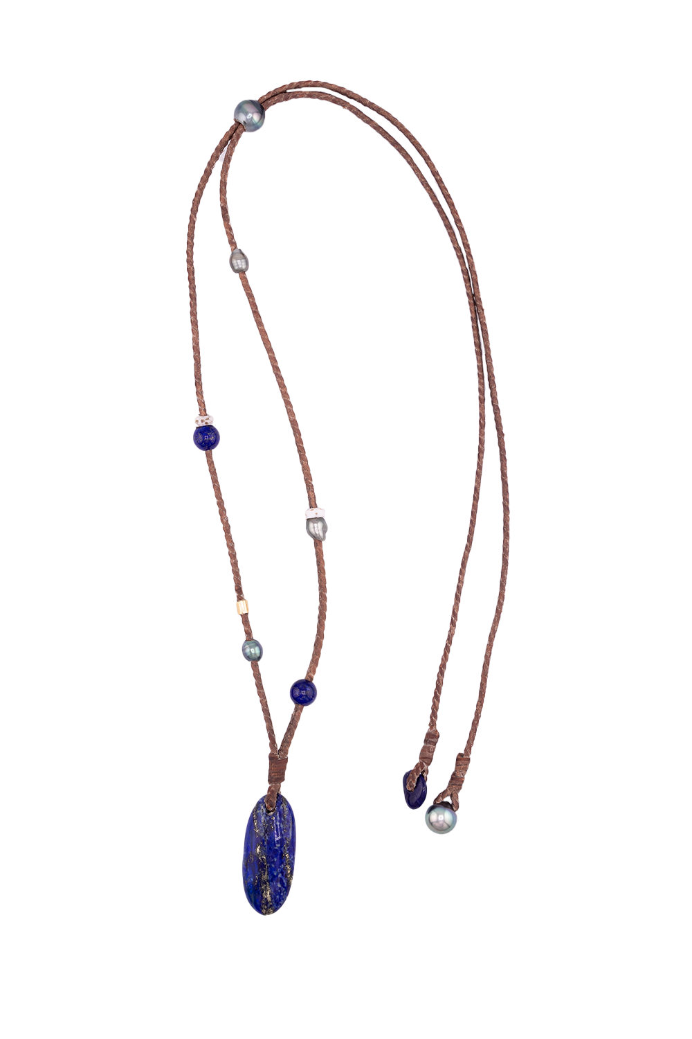 Costaud Lapis Lazuli/ Kehis Tahitian/ Shells Necklace