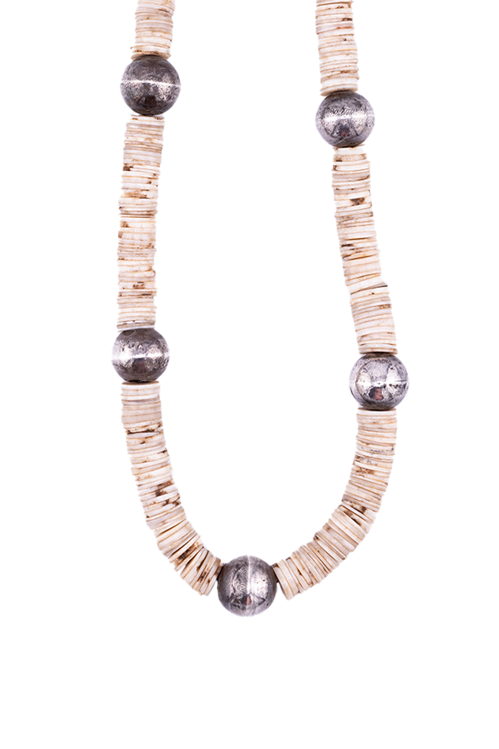 Old Shell Heishi Antique Diamond Beads Necklace