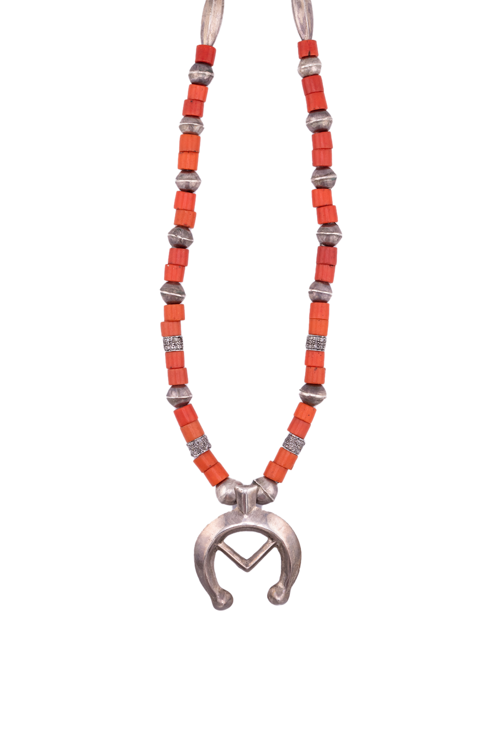 Antique Navajo Coral Beads Necklace