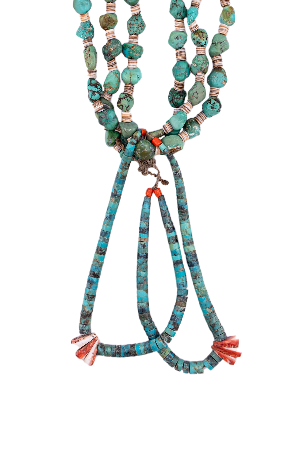 Old Pueblo Three Strand Heishi Turquoise Necklace
