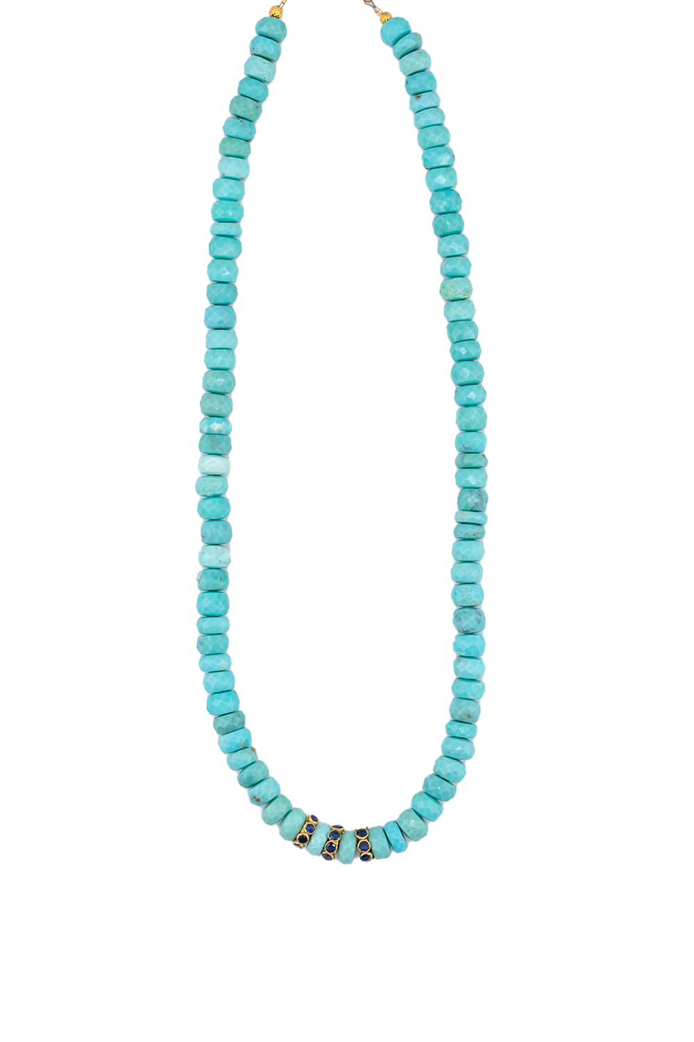Faceted Sleeping Beauty Sapphire Bead Necklace