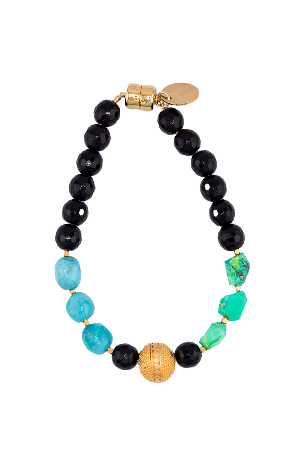 Turquoise Onyx Vermeil Bracelet
