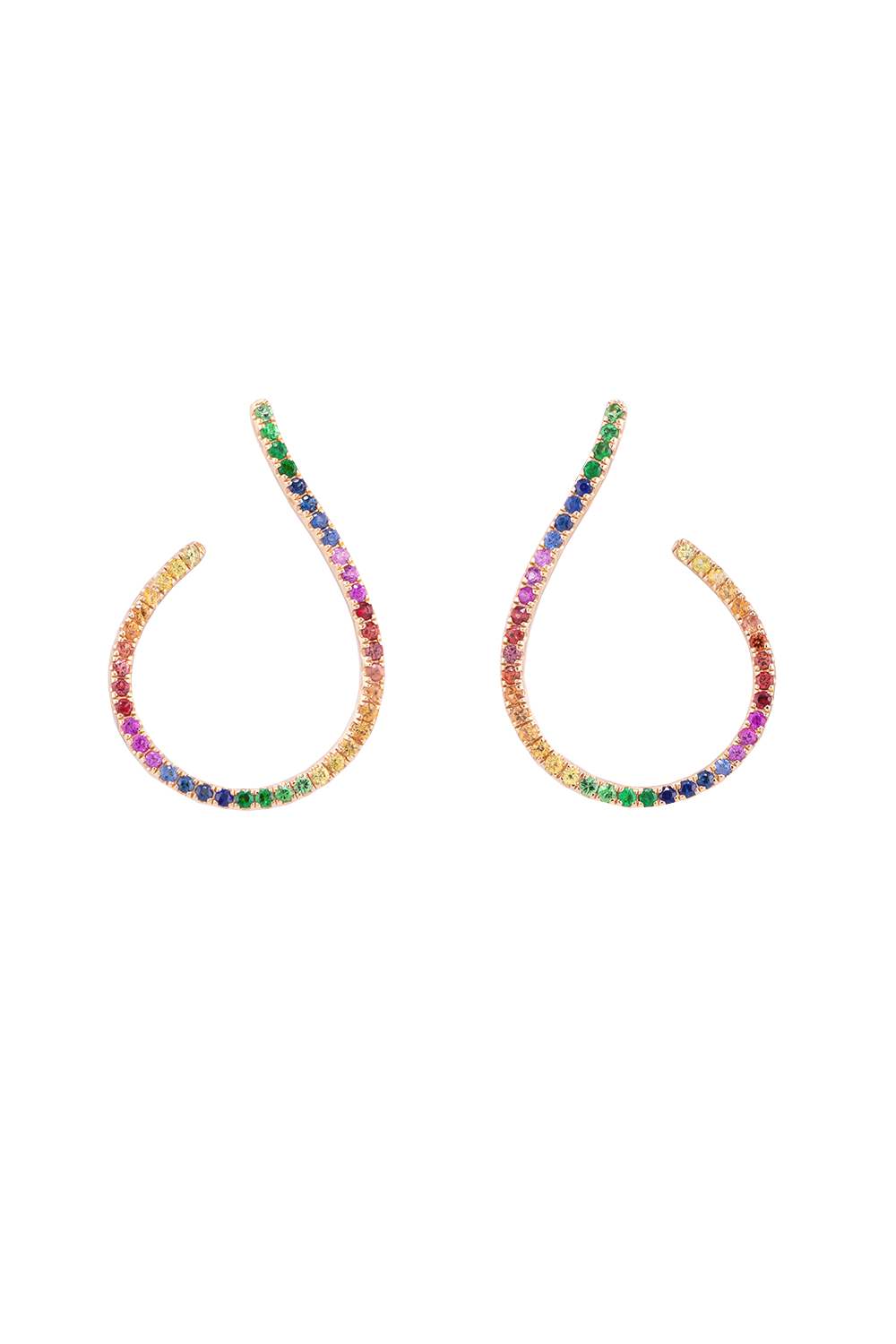 Fancy Sapphire Loops Earrings