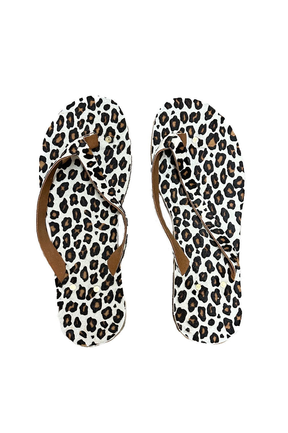 Snow Leopard Flip Flops