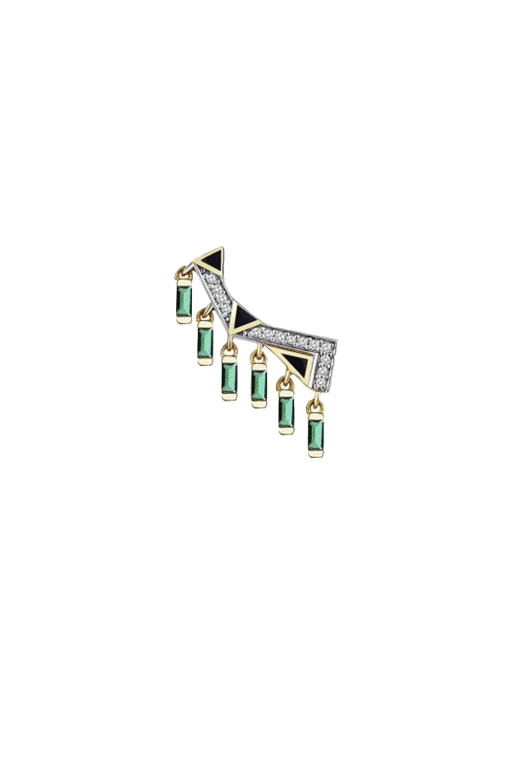 Venome Diamond Emerald Earrings