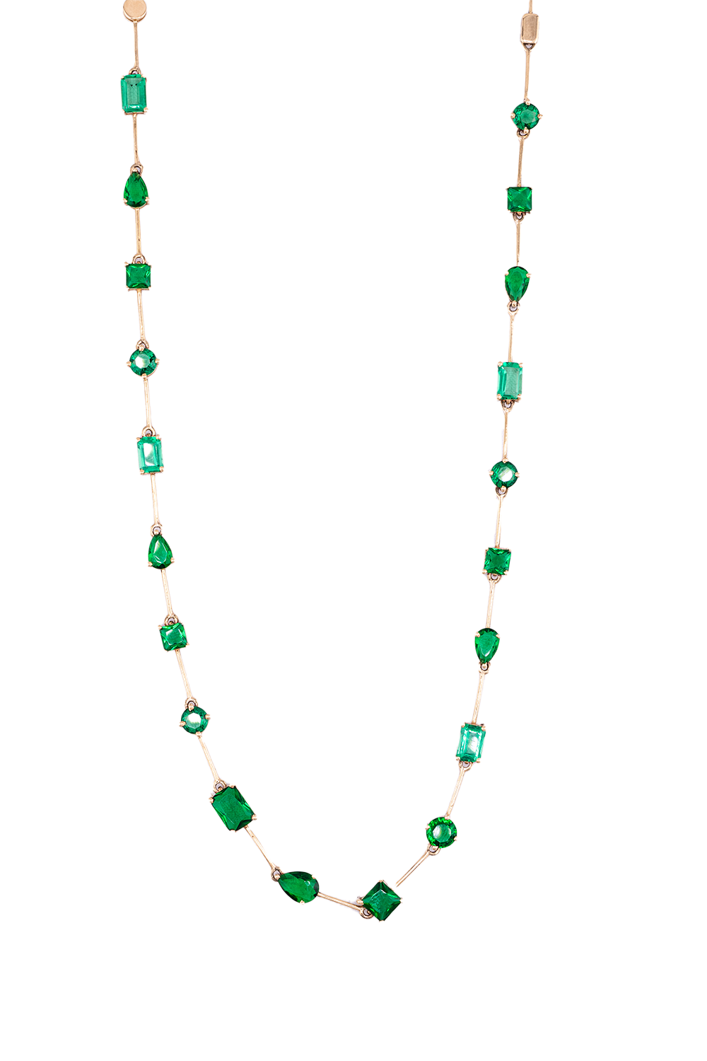 Multi Zambian Emerald Chain, Adjustable Necklace