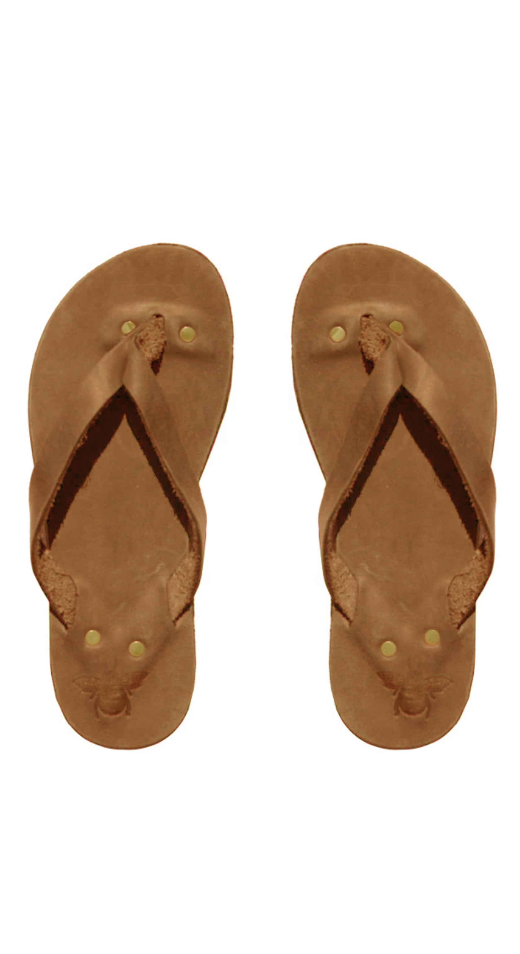 Women's Flip Flop Sandal Thong Flat Handmade Leather Summer Shoe Brown Tan Size  10 